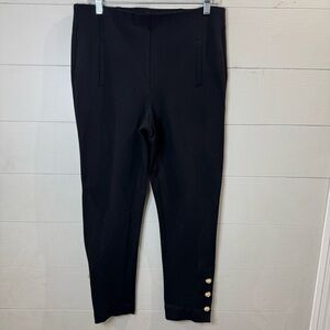 Chico's | Women's Black Pants with Gold Button Accents Size 0.5 US 6